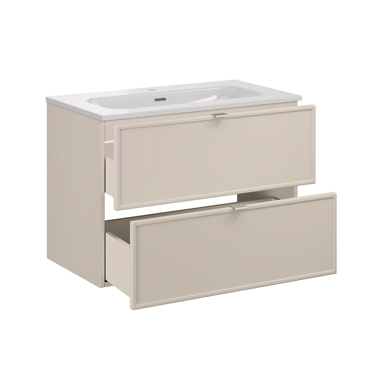 KOUPELNOVÝ NÁBYTEK 80.2cm Alba 2er-Set Kašmír - béžová, kompozitní dřevo (80.2/57/46cm) - Petits-meubles