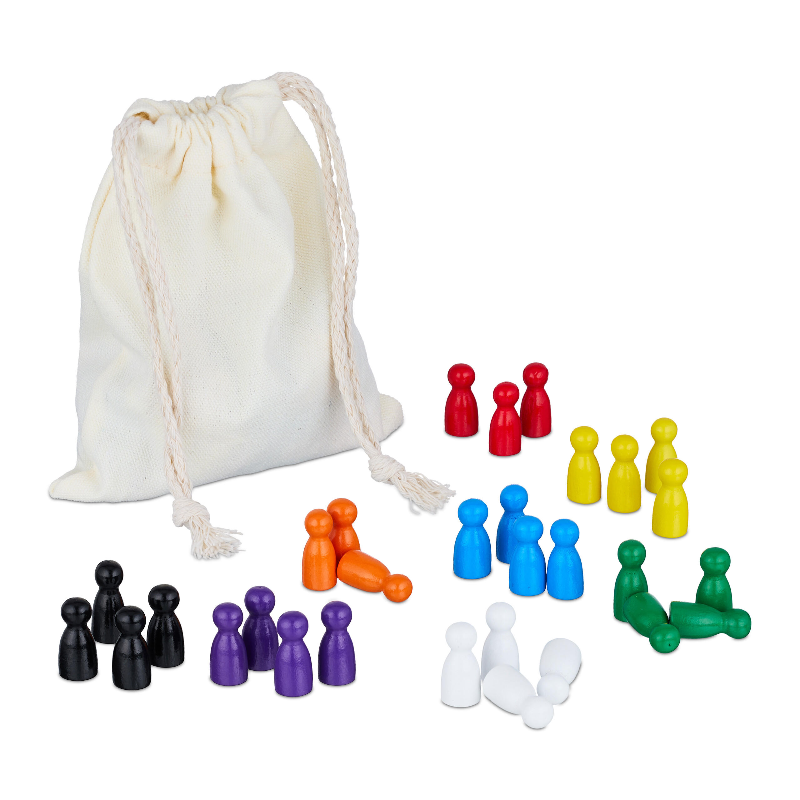 160XSPIELFIGUR - Multicolor, Holz/Textil (1.2/1.2cm) - Relaxdays