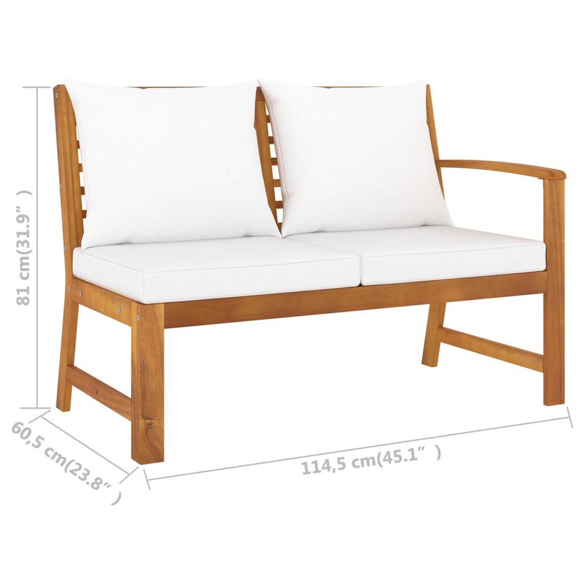 GARTENSET Reichmany 4-teilig - Creme, Holzwerkstoff - Nettlife