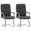 SCHWINGSTUHL 2er Set Lederlook grau - Grau, Textil/Metall (49/105/60cm) - CLP