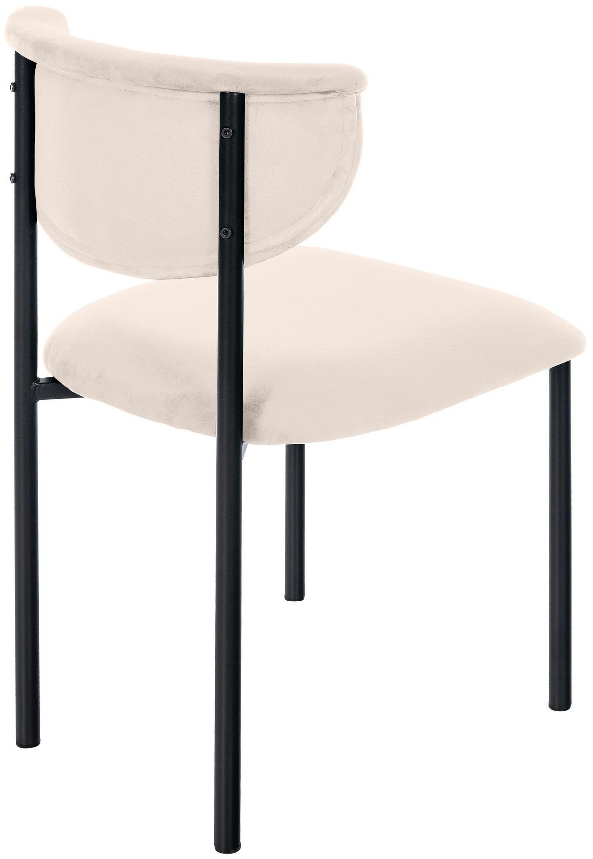 STUHL Samt Creme - Creme, Textil/Metall (52/78/53cm) - CLP