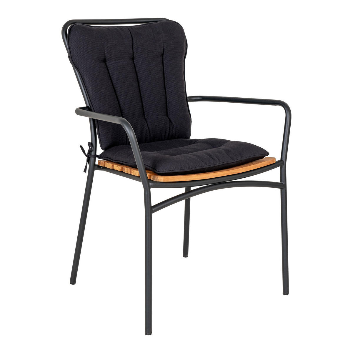 KISSEN Cleveland Polyester Schwarz - Schwarz, Textil (51.5/45/6cm) - tinkaro