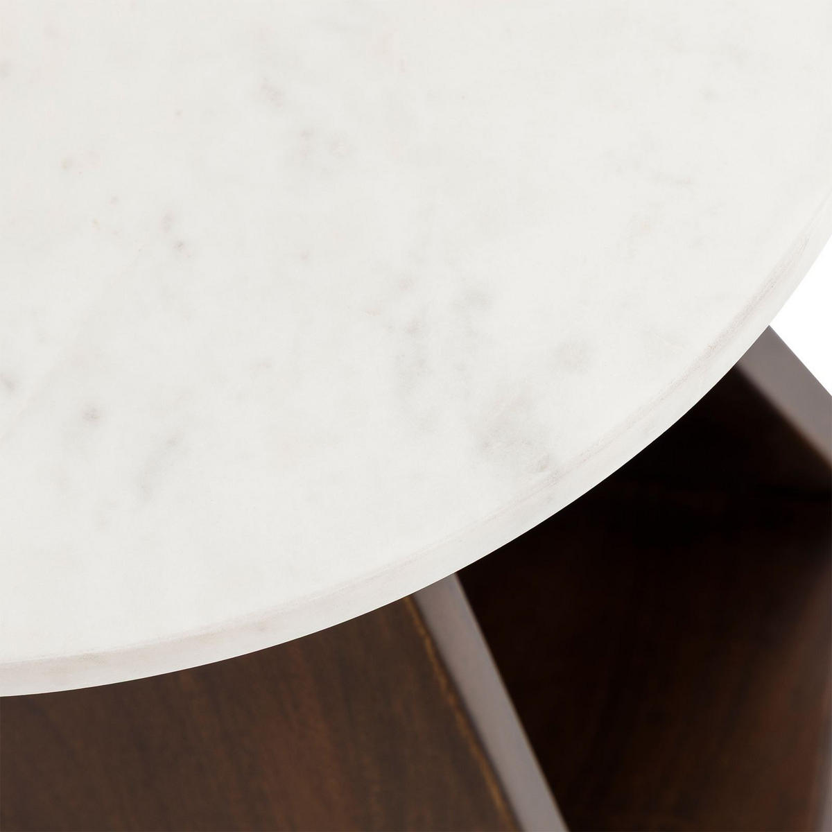 BEISTELLTISCH MYSORE - Weiß/Braun, Naturmaterialien/Holz (40/40/51cm) - IDIMEX