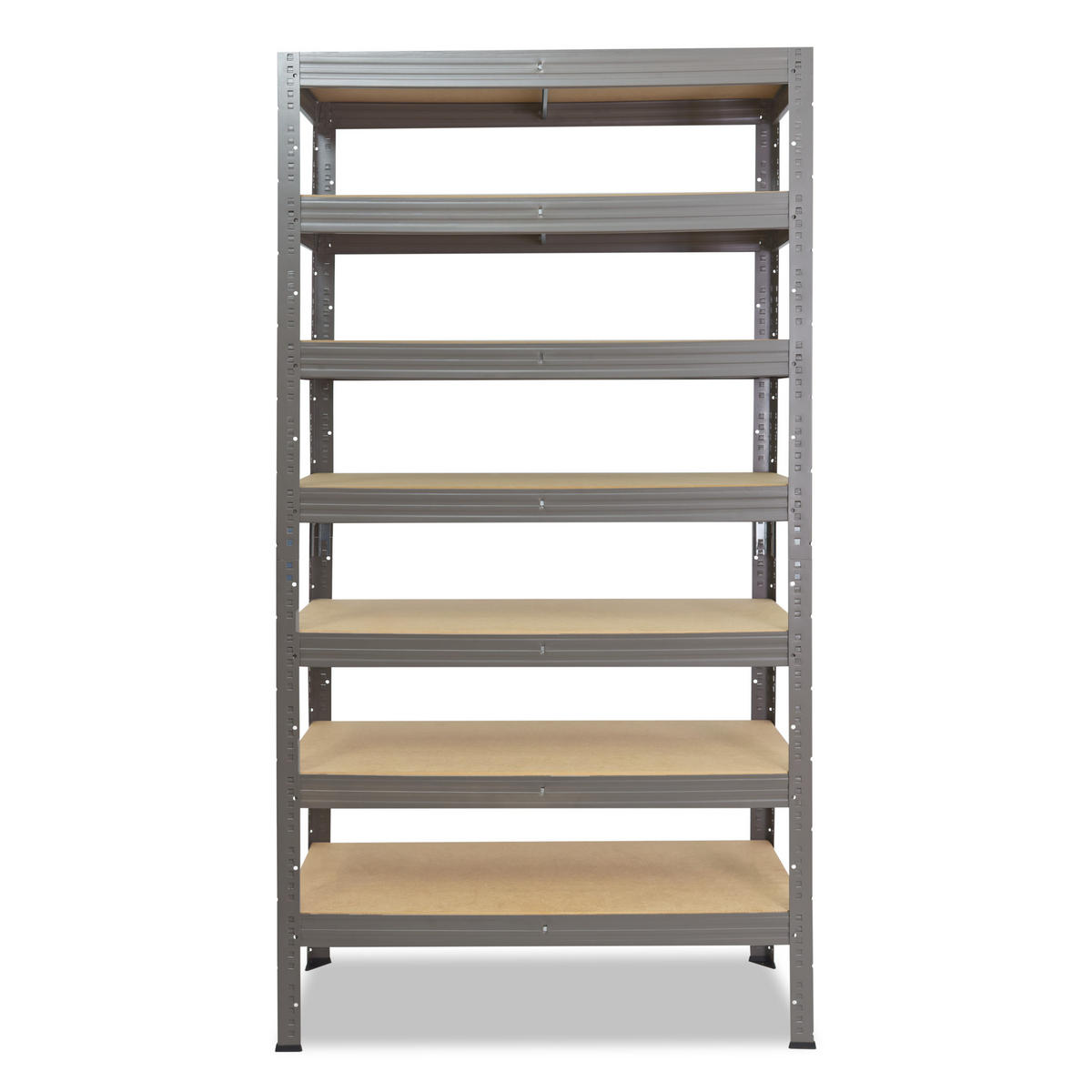 SCHWERLASTREGAL PRO 230x80x40 cm in grau mit 7 Böden und 142 kg Traglast pro Boden - Grau, Metall (80/230/40cm) - shelfplaza