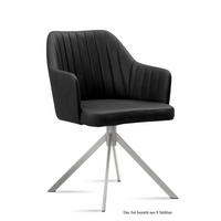 ARMLEHNSTUHL (8er-Set) Dorthe 58x81x60 Edelstahl/Anthrazit - Edelstahlfarben/Anthrazit, Kunststoff (60/81/58cm) - 58aufmkessel