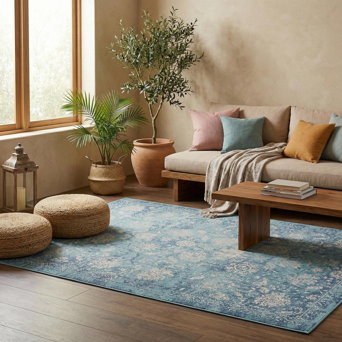 INDOOR OUTDOOR TEPPICH LAGOS VINTAGE - Türkis, Textil (120/170cm) - Pergamon