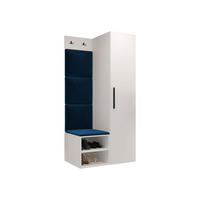 GARDEROBEN-SET Medi III - Blau/Schwarz, Holzwerkstoff/Kunststoff (40/191/50cm) - MIRJAN24