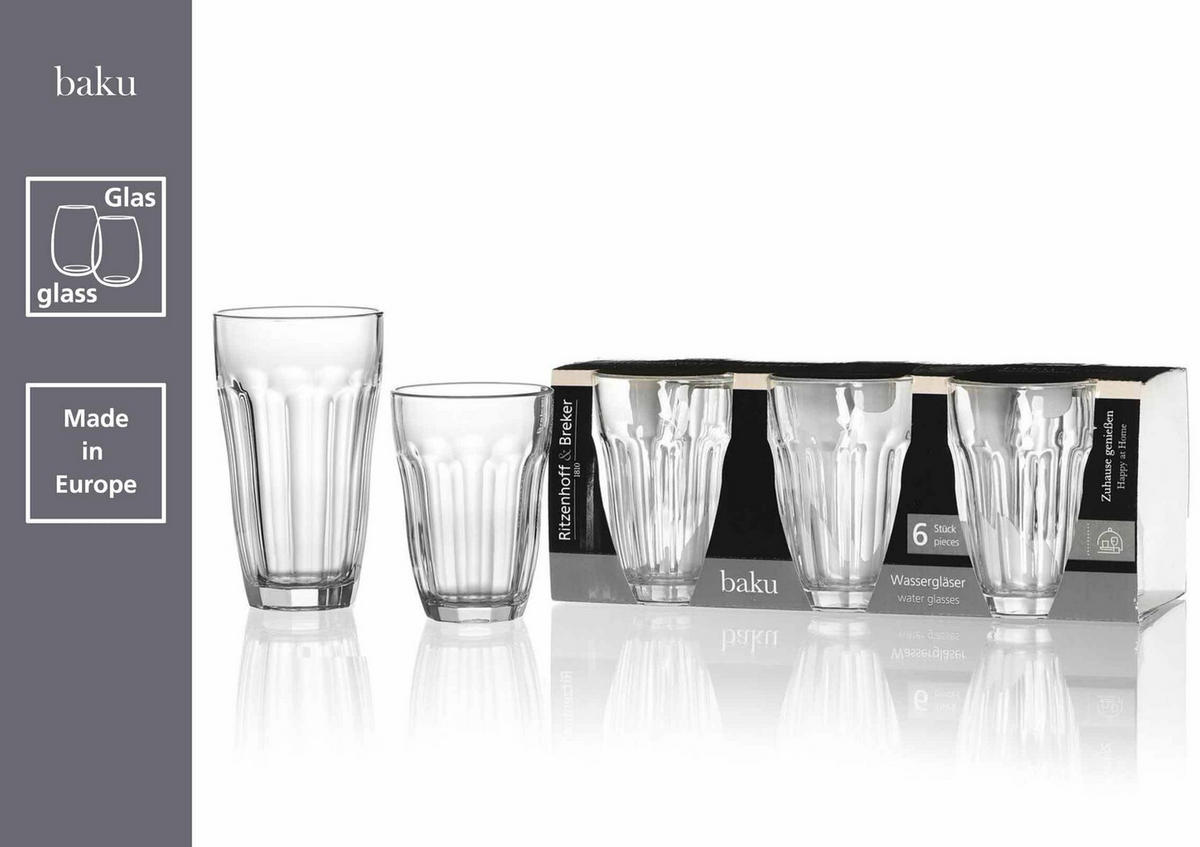 TRINKGLÄSER Baku transparent 220 ml 6er Set - Transparent, Glas (0.22L) - Ritzenhoff Breker