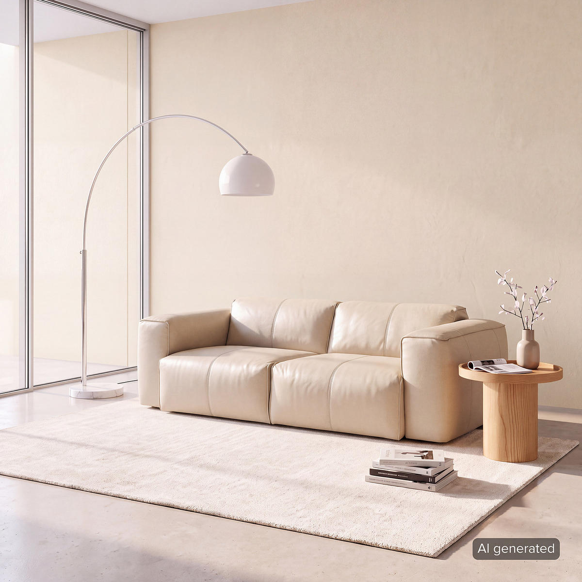 2-SITZER SOFA - Schwarz/Hellblau, Leder/Kunststoff (220/71/102cm) - home24