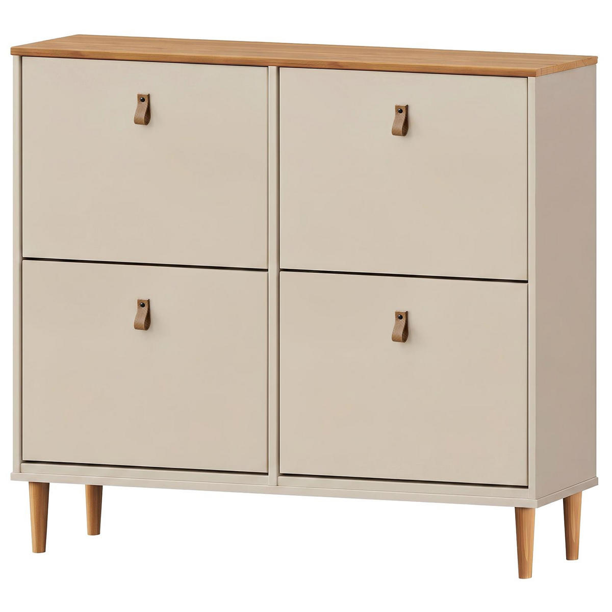 SCHUHKIPPER MIKKA Kaschmir/Eiche - Kaschmir/Eichefarben, Holz (107/92/25cm) - IDIMEX