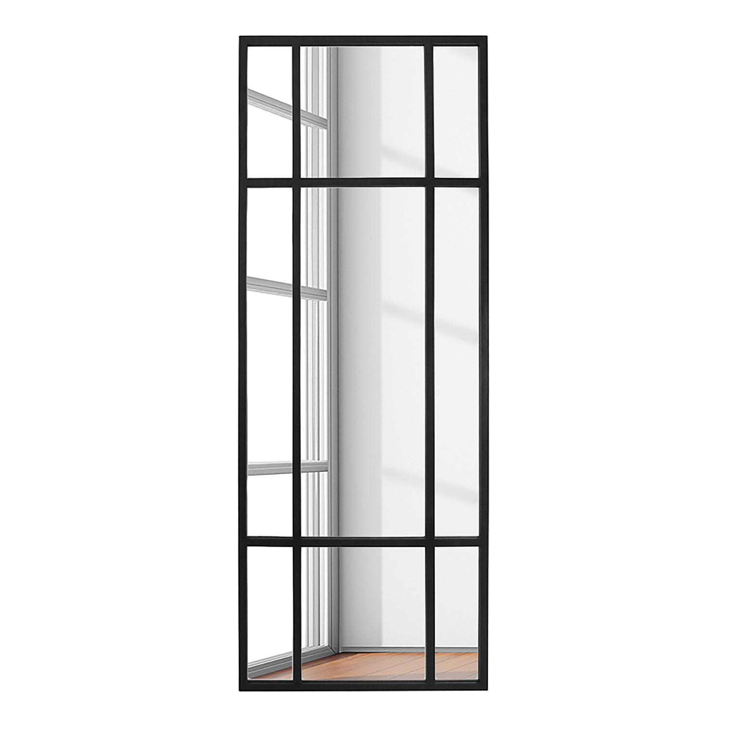 SPIEGEL - rechteckig - Metall - Schwarz - Schwarz, Metall (60/160/3cm) - home24