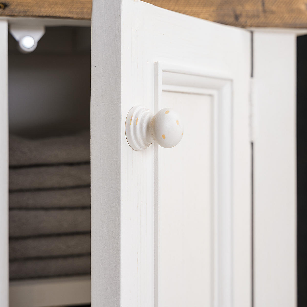 HOCHSCHRANK - Kiefer massiv - Weiß, Holz (40/180/33cm) - home24