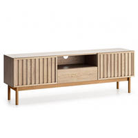 LOWBOARD Santarco 2T 1S Eiche Cremona 159/53/37 cm mit offener Ablage und Kabeldurchlass - Eichefarben, Holz/Holzwerkstoff (159/53/37cm) - AX Living