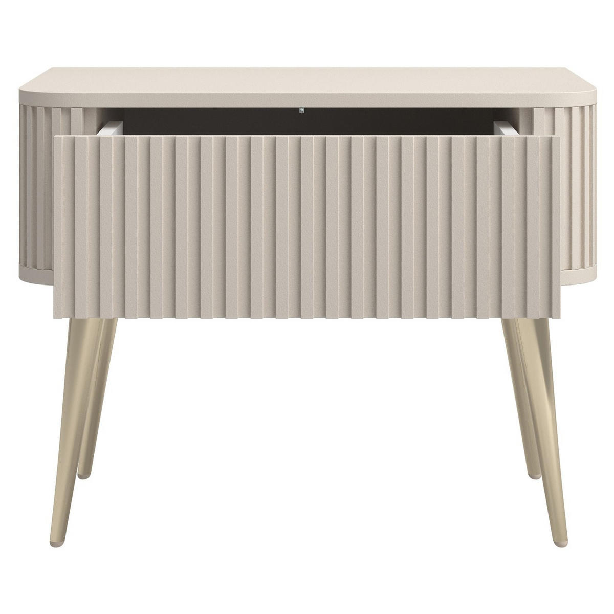 NACHTTISCH Ovarlo Greige 63 cm - Taupe/Goldfarben, Holzwerkstoff/Metall (63.2/49.2/38cm) - Selsey