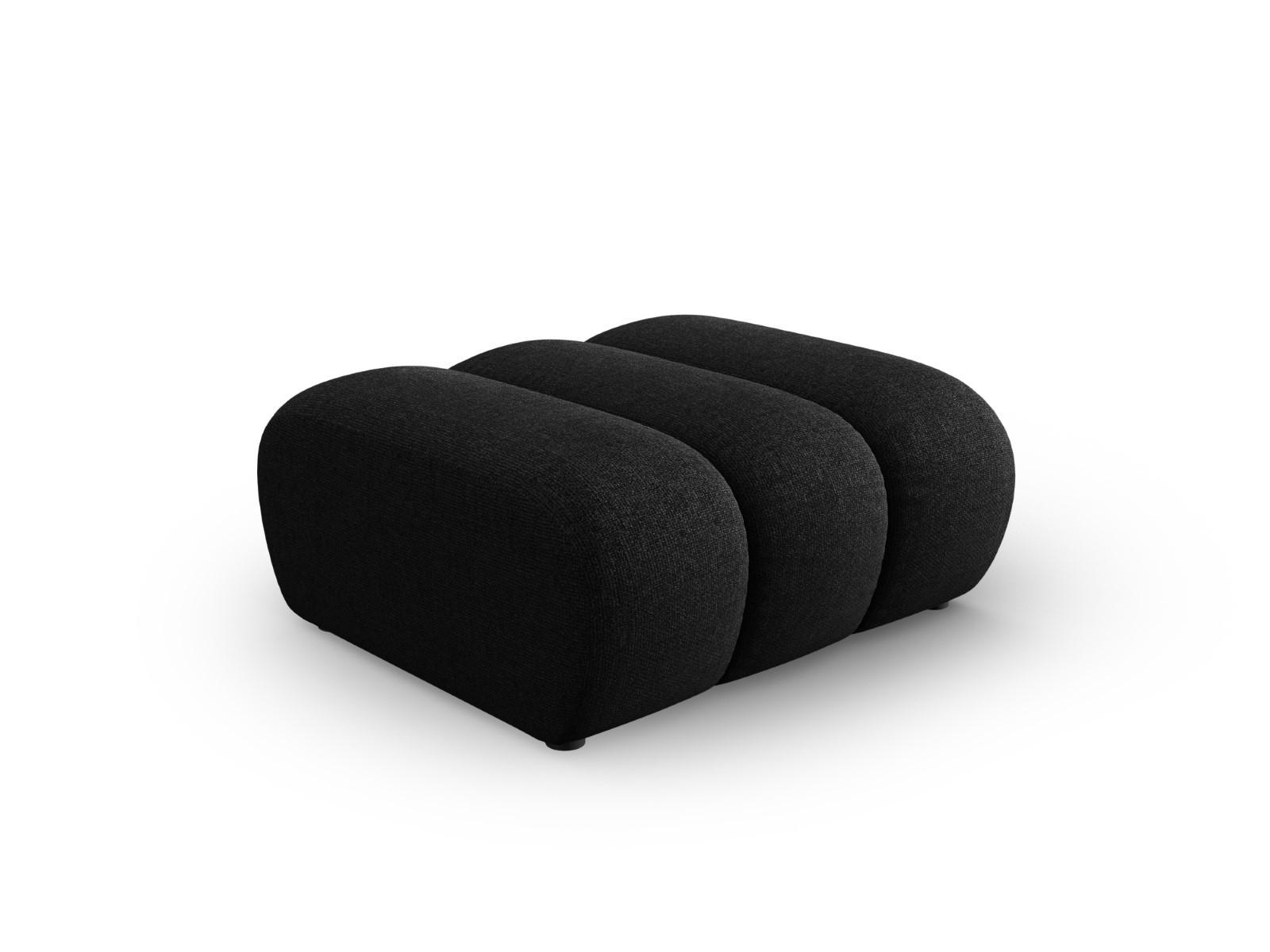 POUF Lupine aus Chenille-Stoff schwarz - Schwarz, Textil (95/43/92cm) - Micadoni