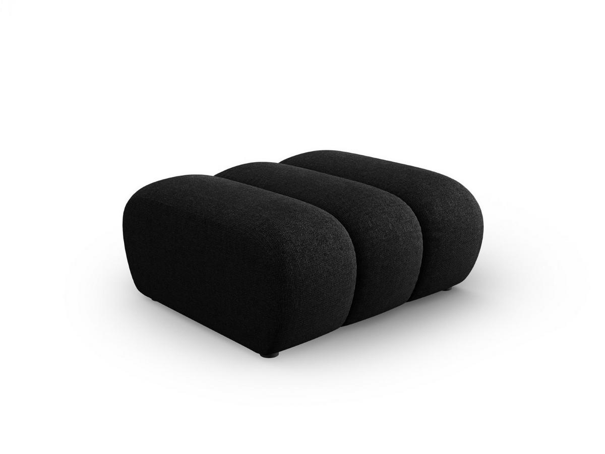 POUF Lupine aus Chenille-Stoff schwarz - Schwarz, Textil (95/43/92cm) - Micadoni
