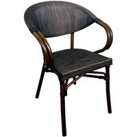 BISTROSTUHL Mia Stapelbar Französisch-Mediterran 57x57x83cm Stoff Coffee Gartenstuhl - Mokka, Kunststoff (57/83/57cm) - DELUKE