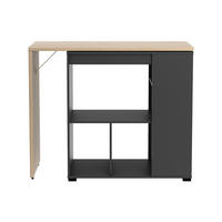 BARMÖBEL - 2 Personen - Holz, Platte - Anthrazitgrau, Naturfarben Hell - SATURNE - Anthrazit/Naturfarben, Holz (172/100/39.6cm) - Vente-Unique