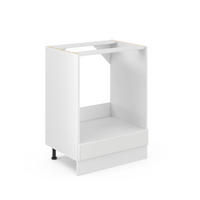 HERDUMBAUSCHRANK R-Line Weiß Landhaus 60 cm ohne AP - Creme/Weiß, Holzwerkstoff (60/81.6/46cm) - Vicco