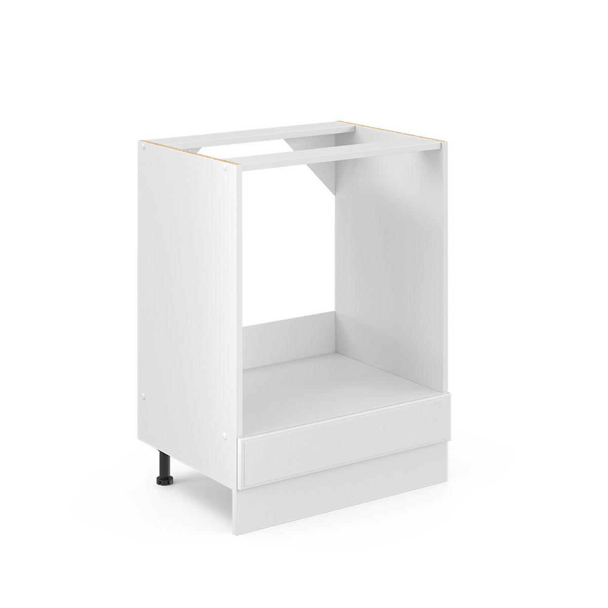 HERDUMBAUSCHRANK R-Line Weiß Landhaus 60 cm ohne AP - Creme/Weiß, Holzwerkstoff (60/81.6/46cm) - Vicco