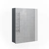 BADSPIEGELSCHRANK Fredd Anthrazit 60 x 77 cm - Schwarz Hochglanz/Anthrazit, Holzwerkstoff (60/77/17.2cm) - Vicco