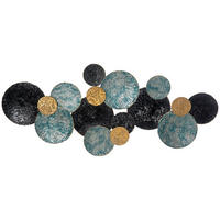 WANDDEKORATION, Eisen, Gold+Blau+chwarz - Multicolor, Metall (4/53/121cm) - HOMCOM