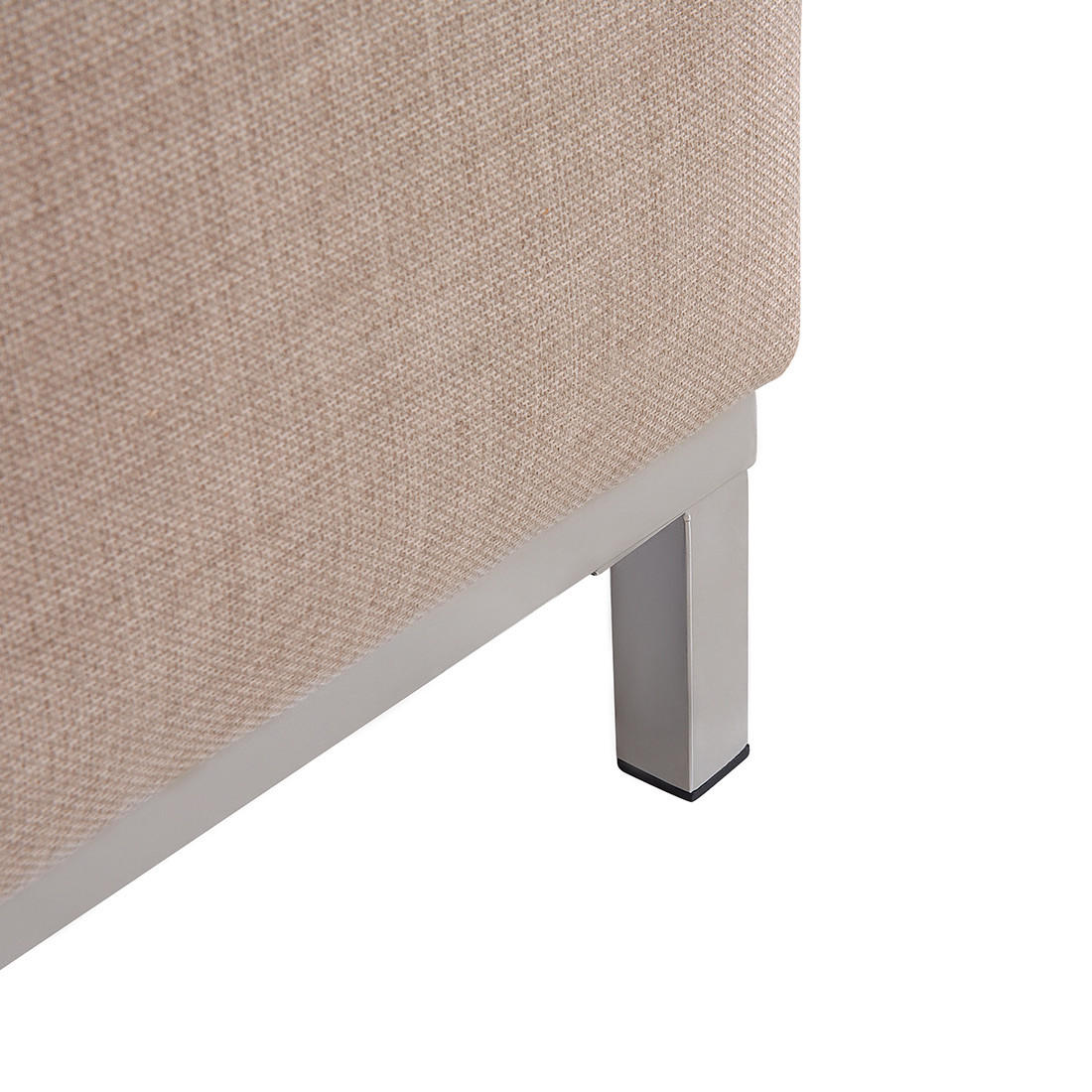 OTTOMANE Oslo 71/95/46 cm - Beige, Kunststoff/Textil (95/46/71cm) - Beliani