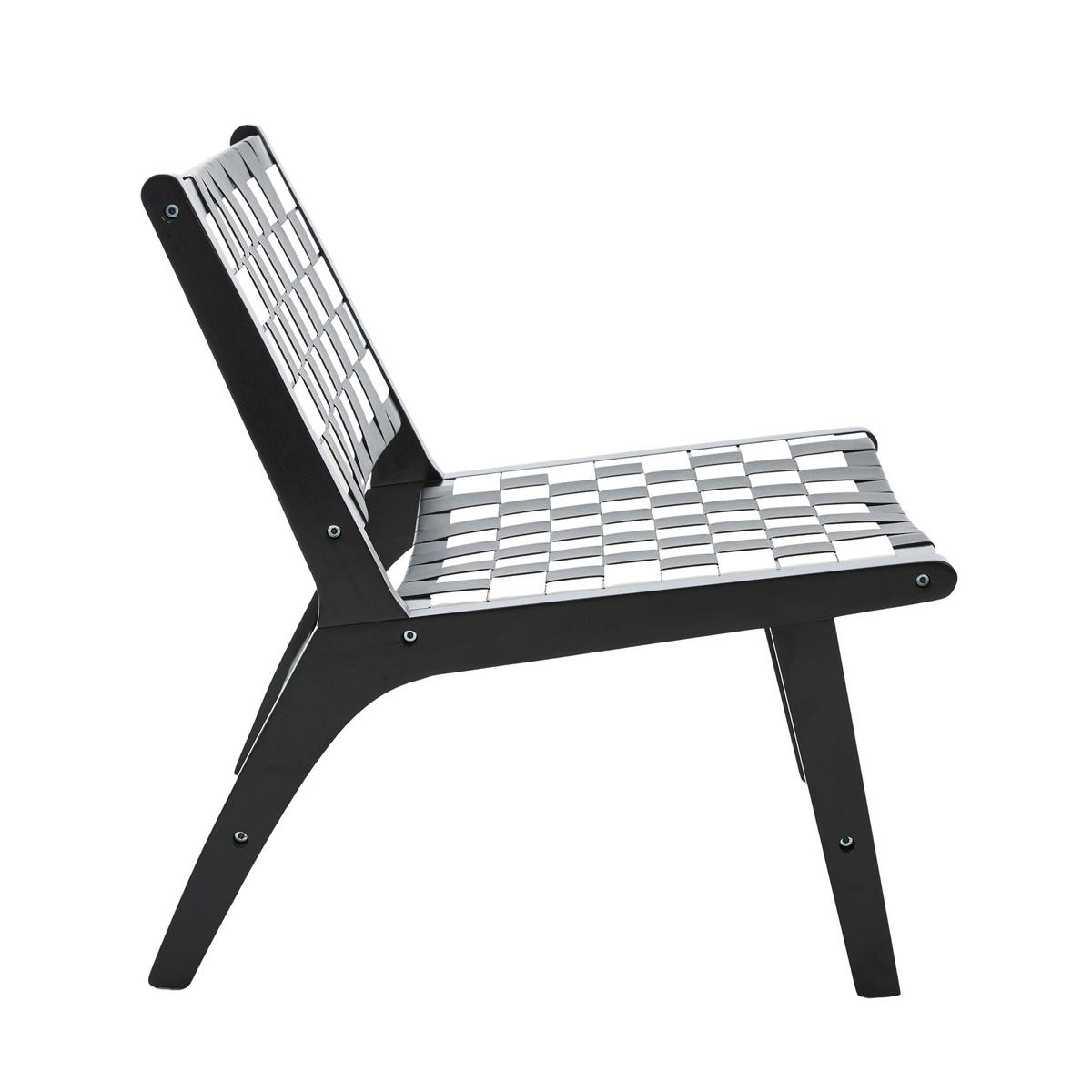 STUHL Schachbrettmuster, DE-42285, Schwarz-Weiß-Kontrast - Schwarz, Holzwerkstoff (66/72/71cm) - ComfortXL