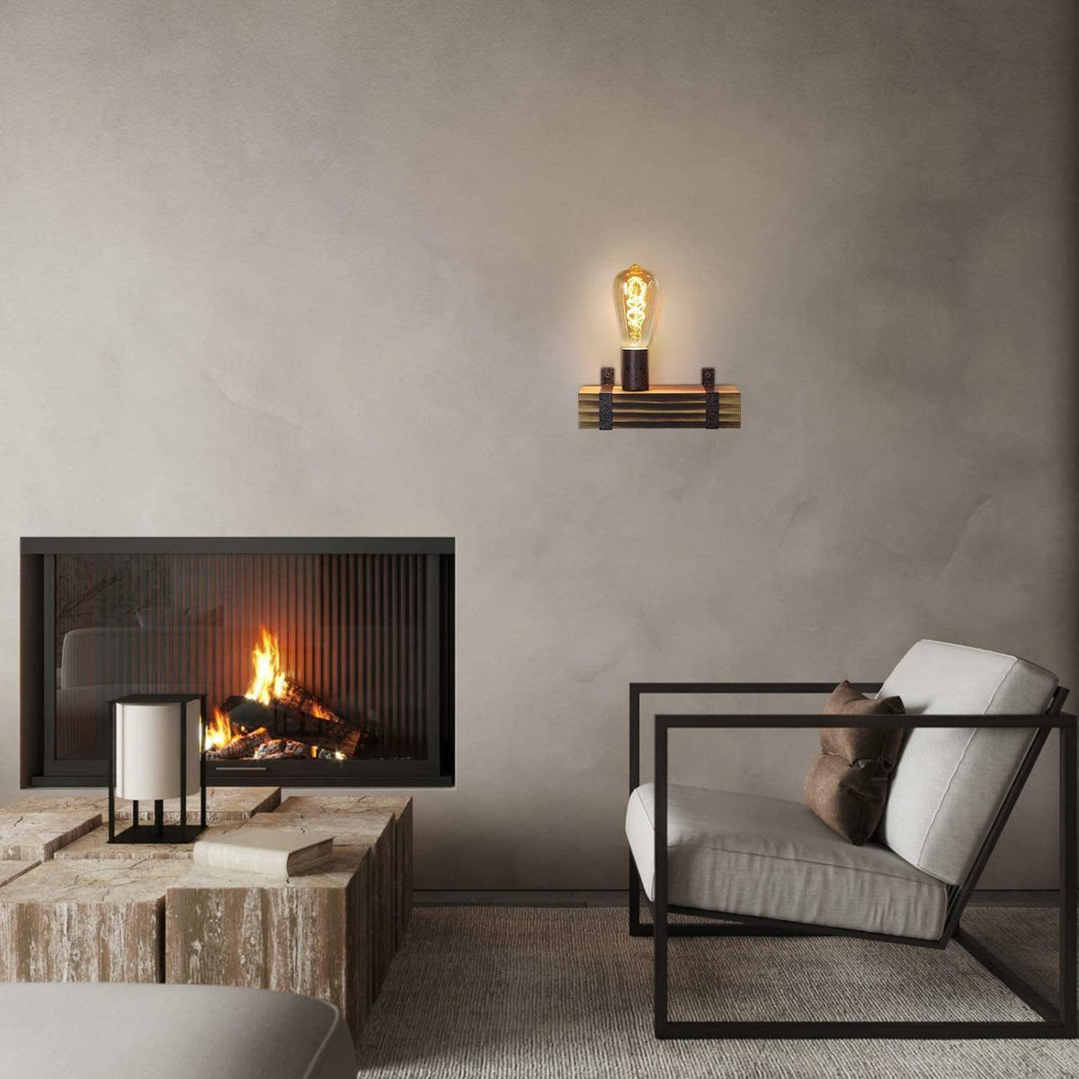 WANDLEUCHTE Skylight 23/85/11 cm - Braun, Metall (85/11/23cm) - ZMH