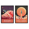 POSTER Set Mit 2 Weltraum A3 Rahmenlos - Klar, Papier (29.7/5/42cm) - Nacnic