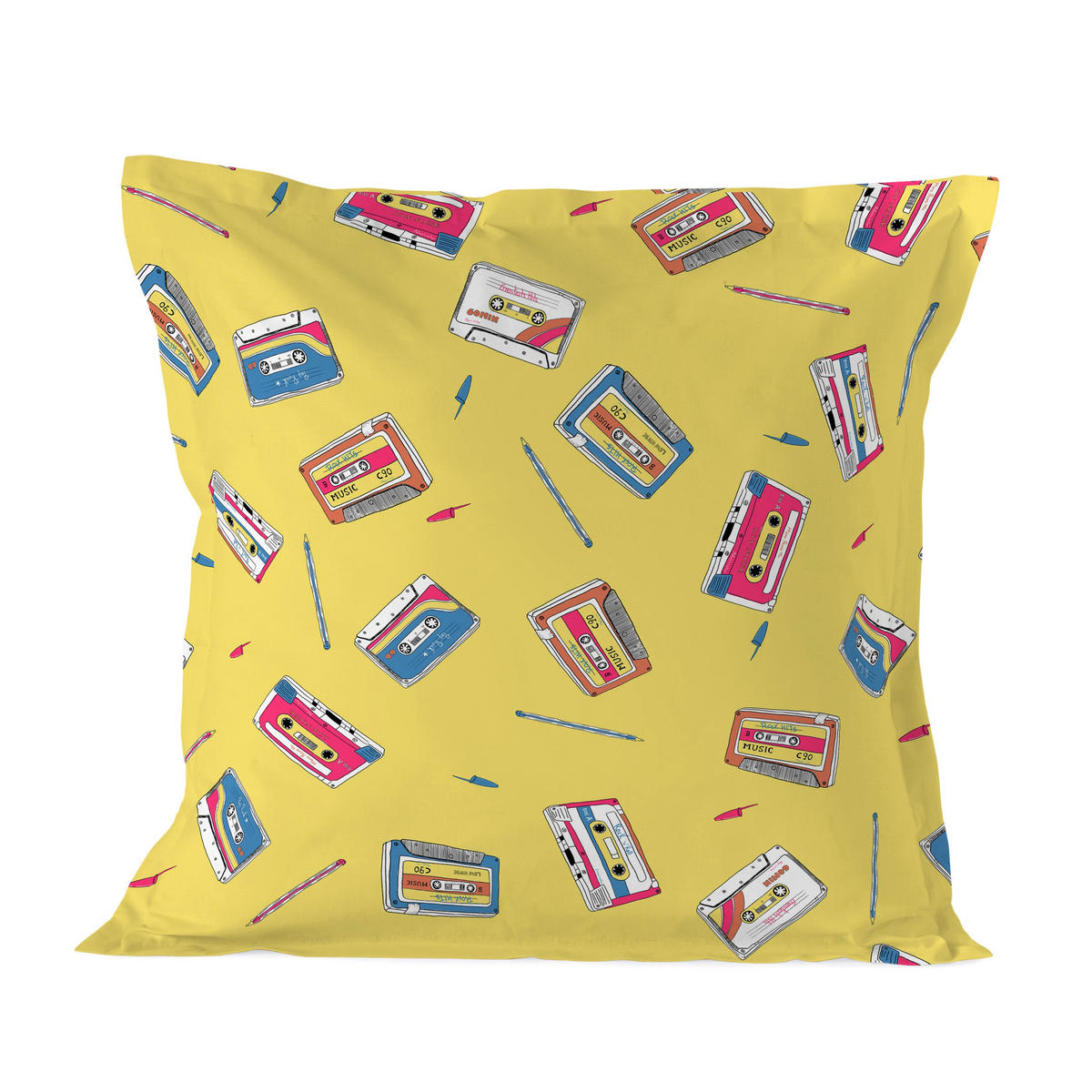 KISSENBEZUG walkman 80x80 cm mehrfarbig - Multicolor, Textil (80/80cm) - Happy Friday