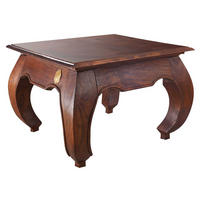 COUCHTISCH Akazie 60x60x40 nougat lackiert OPIUM #612 - Dunkelbraun, Holz (60/60/41cm) - Massivmoebel24