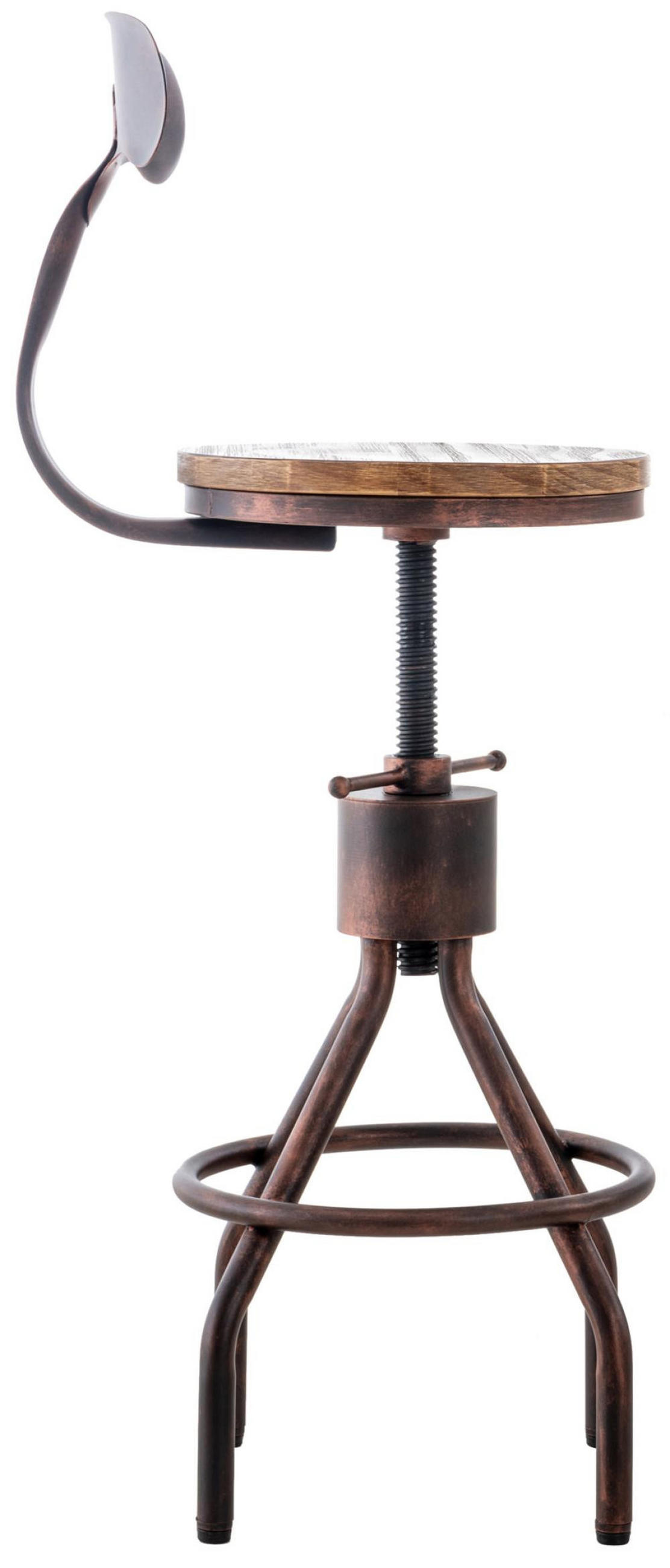 BARHOCKER 2er Set Holz bronze - Bronzefarben, Holz/Metall (41/96/41cm) - CLP