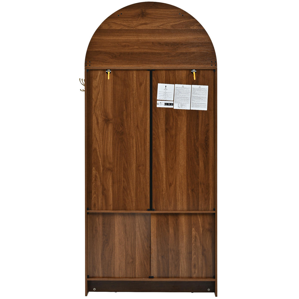 SIDEBOARD Korbgeflecht Bogenstil 2 Schubladen Vintage Stauraum - Walnussfarben, Holzwerkstoff (40/180/80cm) - FLIEKS