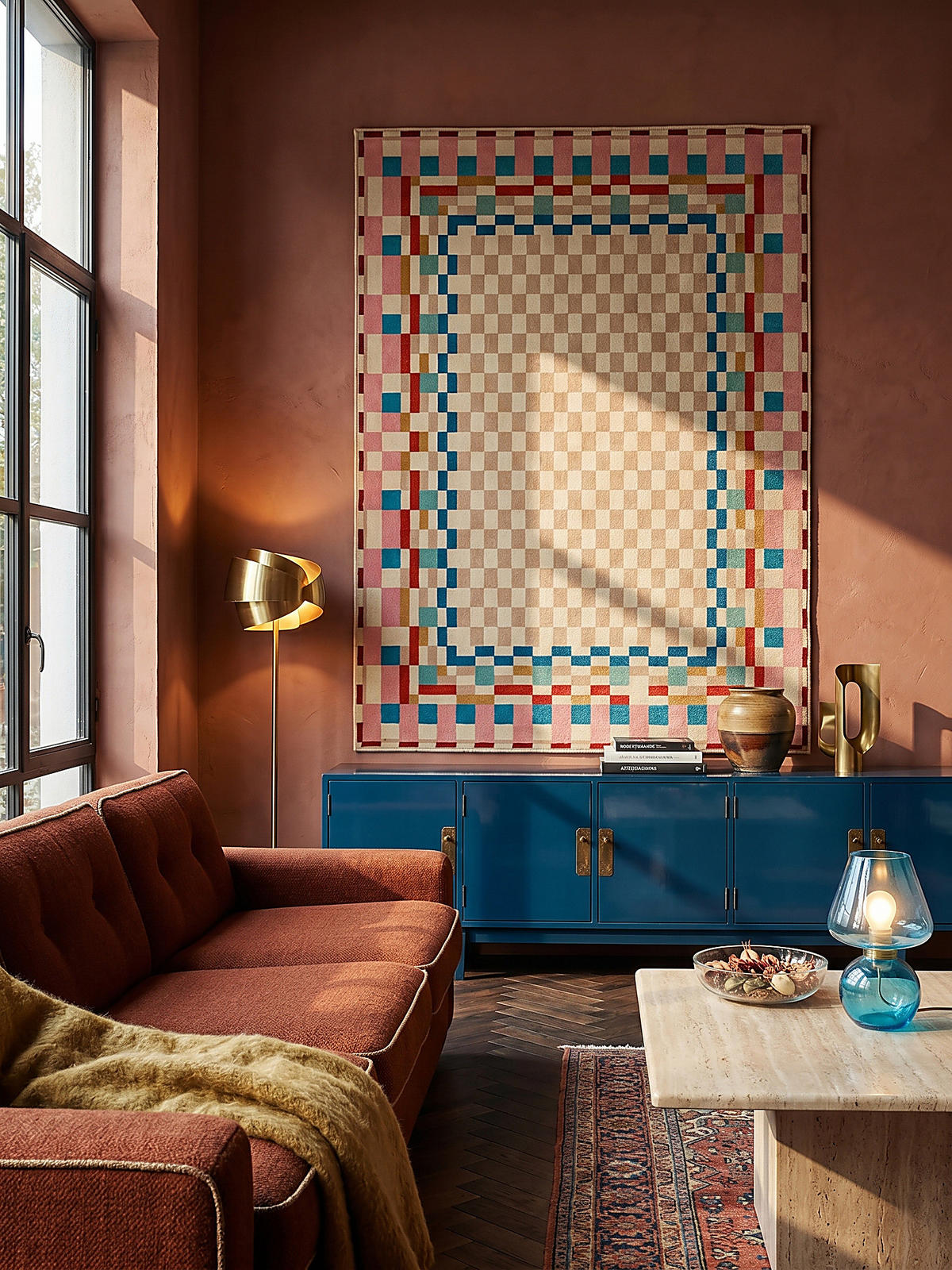 WOLLTEPPICH DAHLIA, geometrisch, Bunt, 140 x 200 cm - Multicolor, Textil (140/200cm) - KADIMA DESIGN