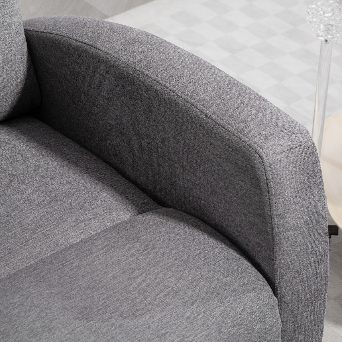 RELAXSESSEL DE-06315 mit Fußstütze, 140° neigbar Dunkelgrau - Dunkelgrau, Textil/Metall (76/103/93cm) - ComfortXL