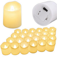 LED-KERZE, Set 24 Teelichter - Gelb, Kunststoff (5/5/5cm) - KRUMAD