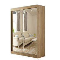 SCHWEBETÜRENSCHRANK Elsa 150 cm mit Spiegel 2-türig, Eiche sonoma - Sonoma Eiche, Kunststoff (150/215/61cm) - Margaret Hadas24