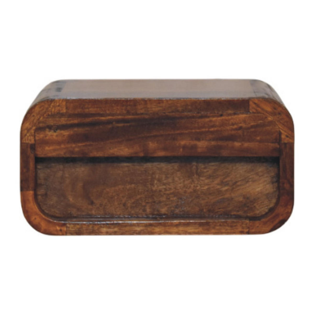 NACHTTISCH Avora Wandmontiert mit 1 Schublade, Braun - Messingfarben/Braun, Holz/Metall (30/15/25cm) - Artisan Furniture