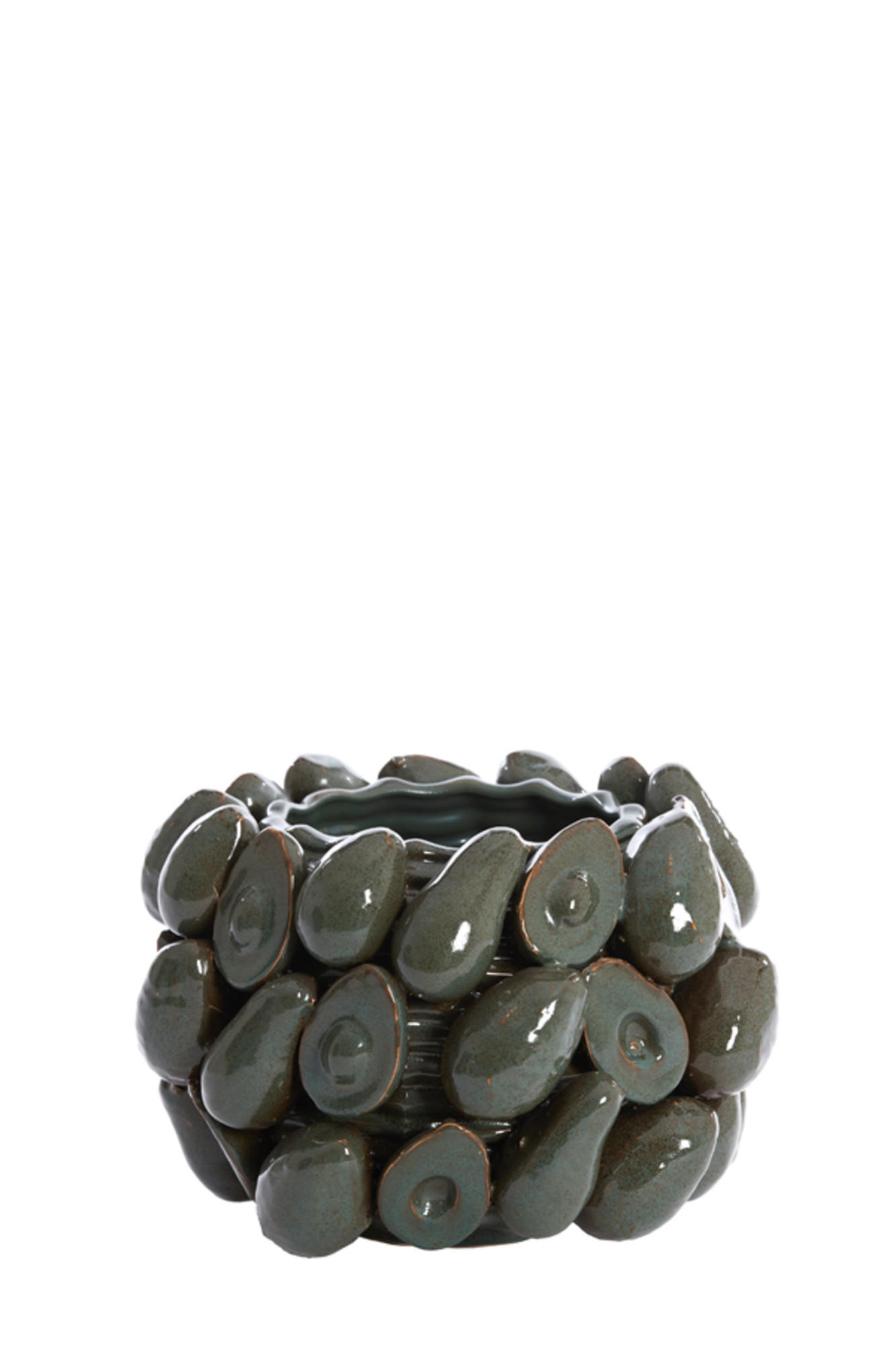 VASE Avocado Braun Ø31,5/23 cm - Braun, Keramik (23cm) - Light & Living