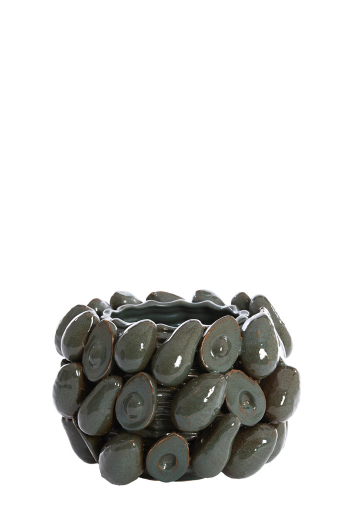 VASE Avocado Braun Ø31,5/23 cm - Braun, Keramik (23cm) - Light & Living