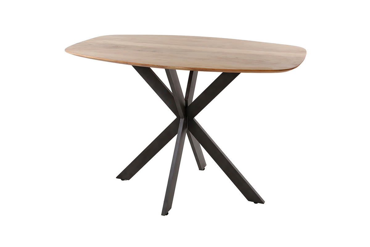 BARTISCH ARTUM Holz Akazie - Schwarz/Braun, Holz/Metall (80/93/140cm) - KAWOLA