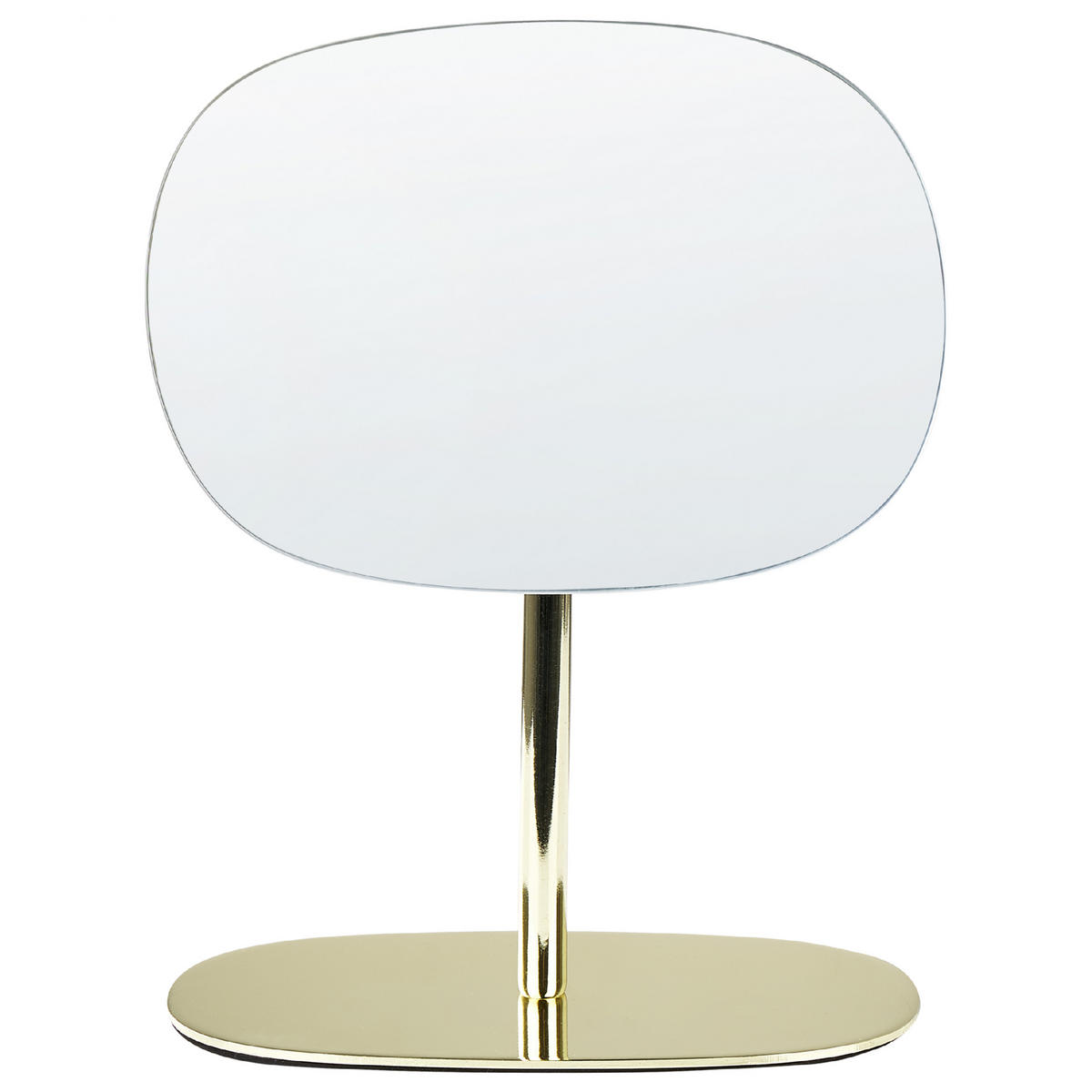 KOSMETIKSPIEGEL 20/14 cm Gold Charente - Goldfarben, Metall (9/31/20cm) - Beliani