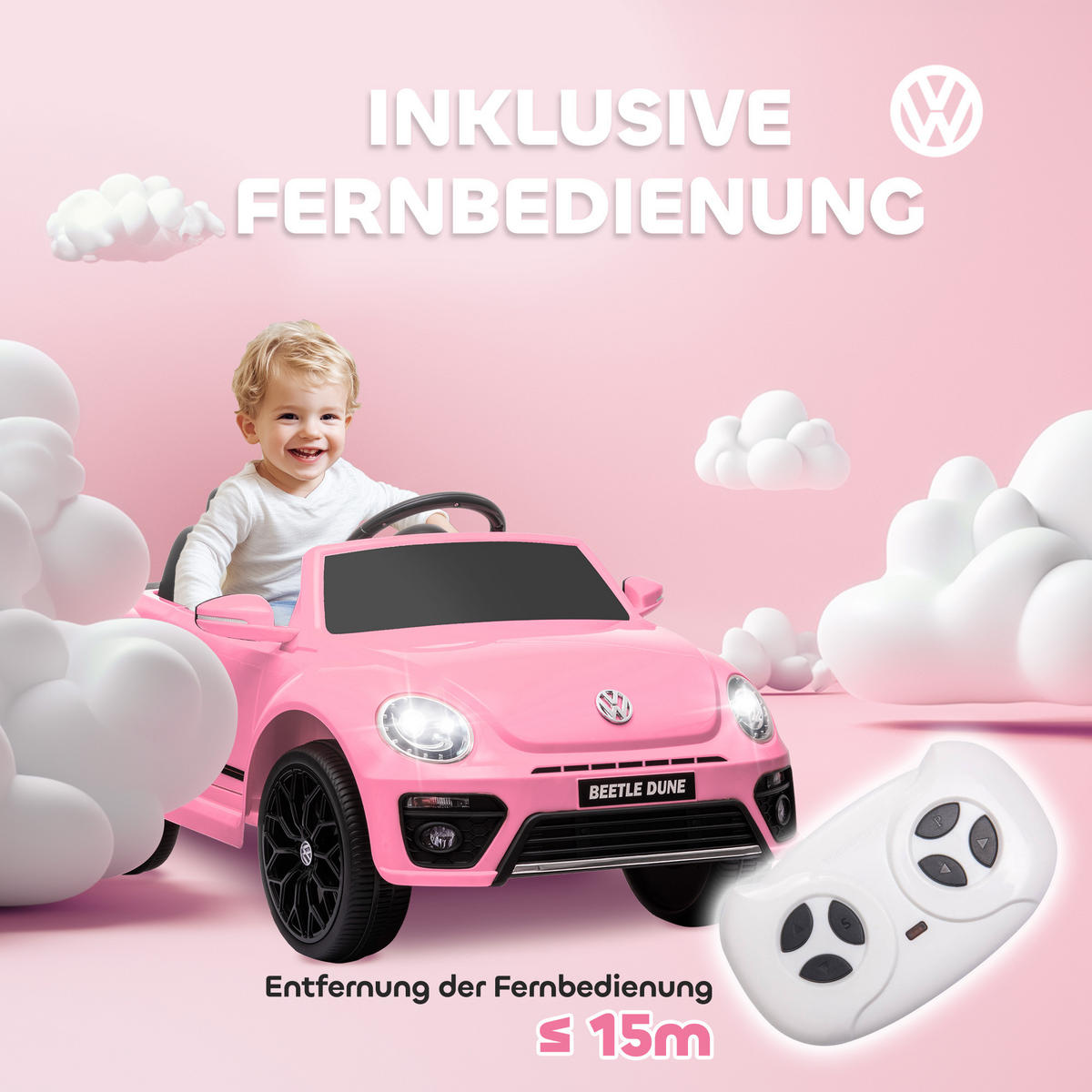FAHRZEUGE zum Draufsitzen Rosa 97.0/56.5/46.0cm - Rosa, Kunststoff (97/56.5/46cm)