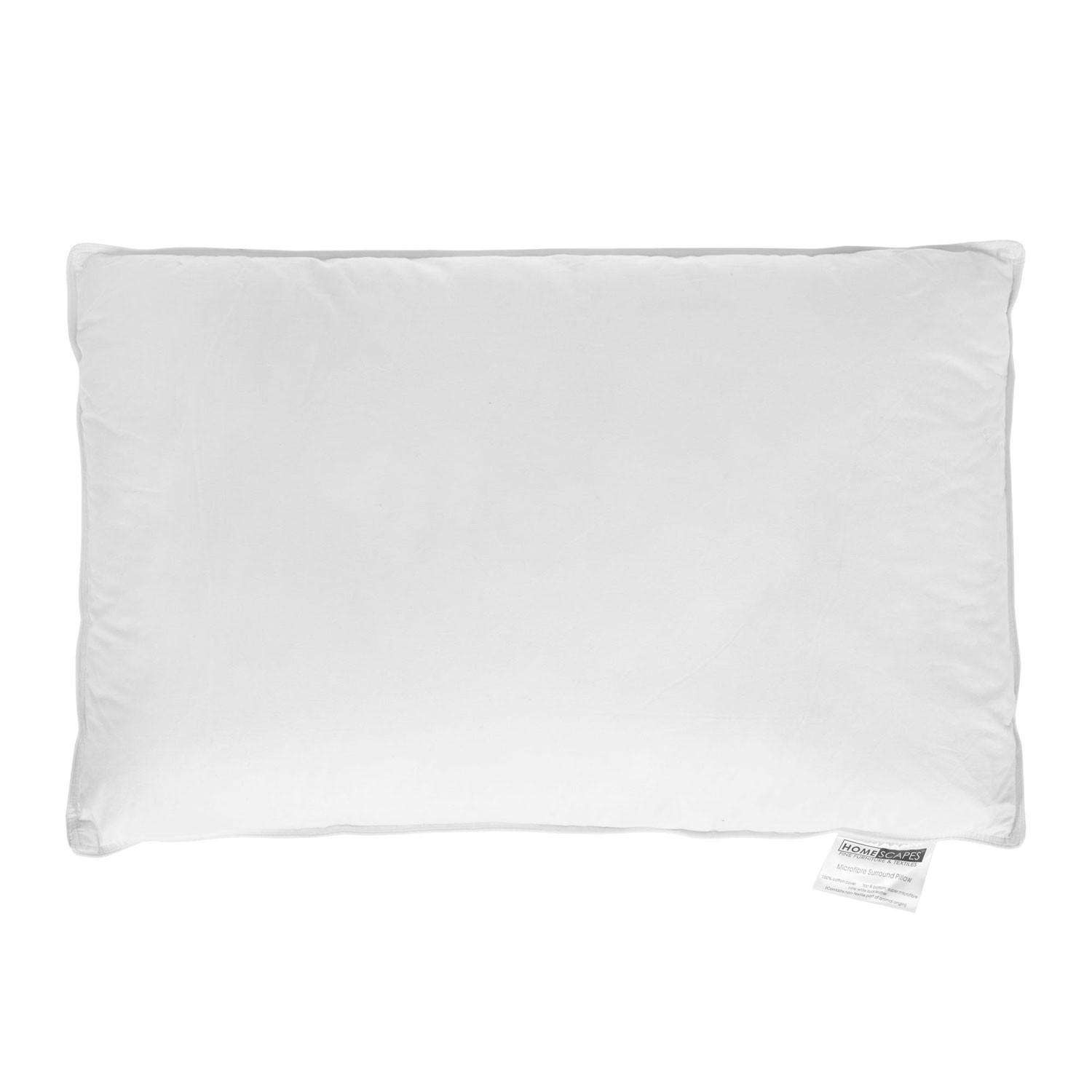 KOPFKISSEN Mikrofaser mit Federkern, 48/74 cm - Weiß, Textil (48/74cm) - Homescapes