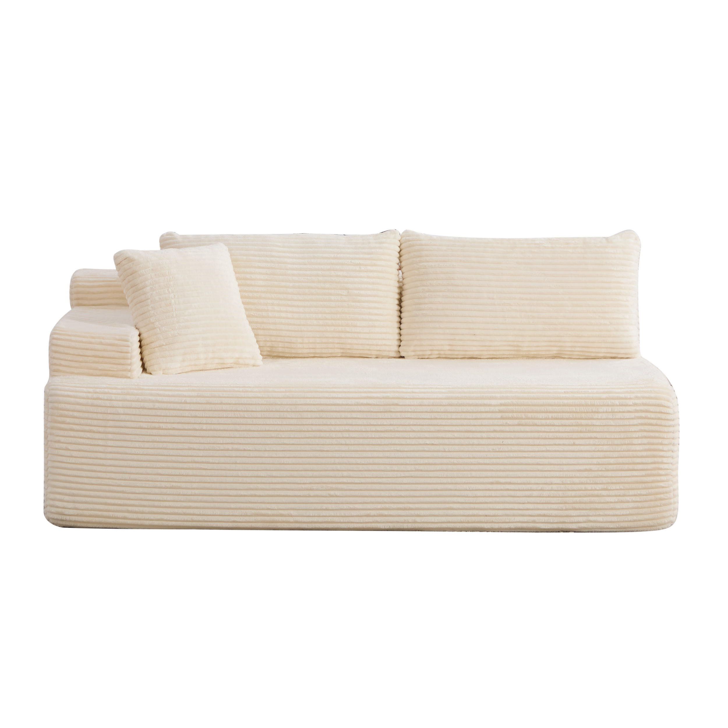 SOFAELEMENT 172/99/74.5 cm Elfenbein Chenillestoff - Ecru, Textil (99/74.5/172cm) - Oxeza