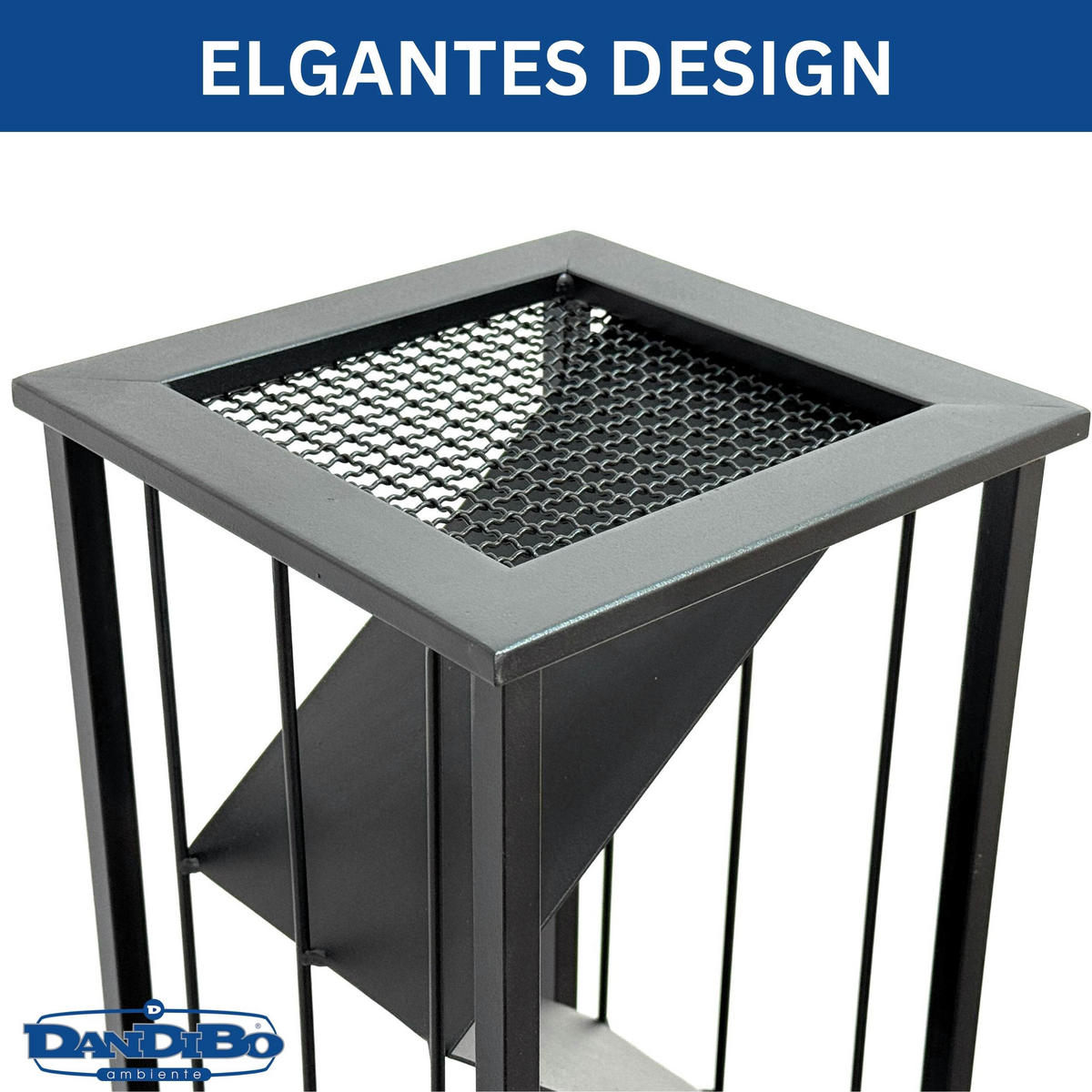 WEINREGAL Metall Schwarz Stehend Flaschenregal - Schwarz, Metall (21/90/21cm) - DanDiBo