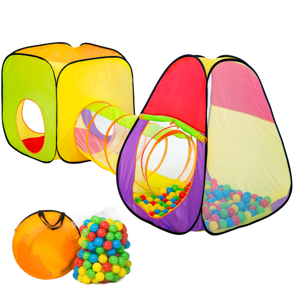SPIELZELT ,270 x 80 x 104 cm,bunt - Multicolor, Textil (45/45cm) - tectake