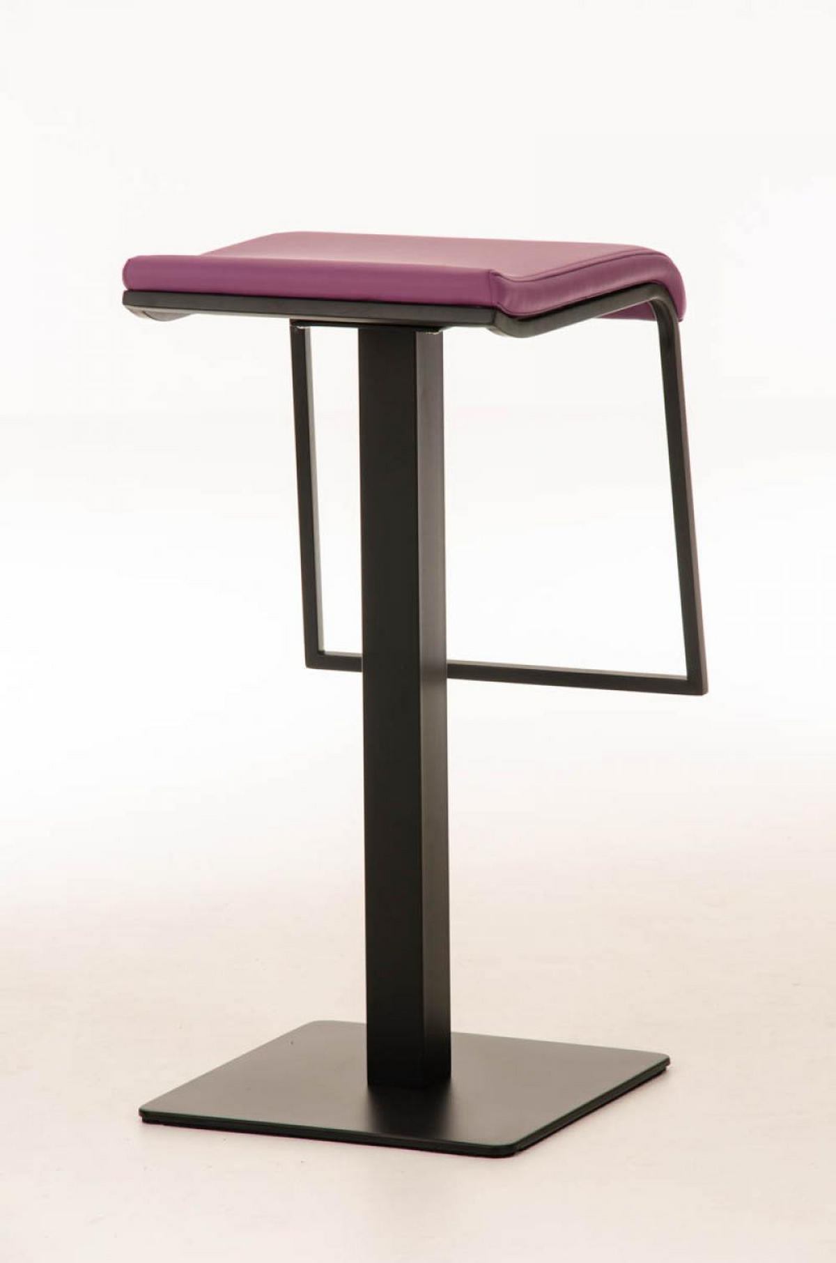 BARHOCKER Lederlook lila - Lila/Schwarz, Textil/Metall (39/78/42cm) - CLP