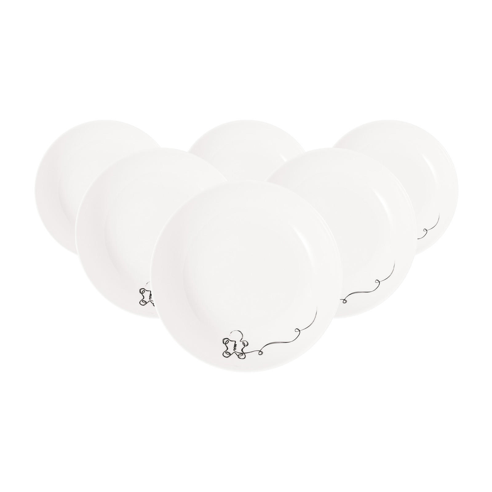 SCHALEN XMAS Statement Lines weiß ø 18,7 cm 6er Set - Weiß, Keramik (18.7cm) - Villeroy & Boch